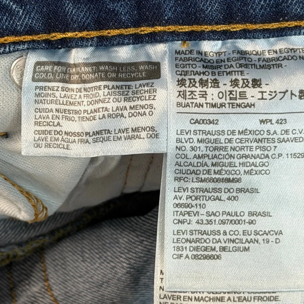 Levi's 559 Relaxed Straight Jeans Men 38x30 Medium Blue‎ Denim 100% Cotton